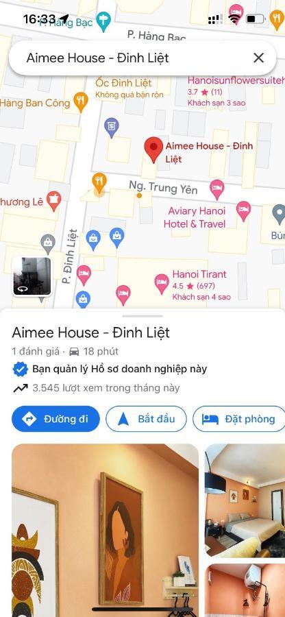 Aimee House - Dinh Liet Leilighet Hanoi Eksteriør bilde